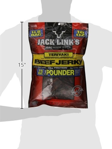 Jack Links Beef Jerky, Teriyaki, 16 oz.