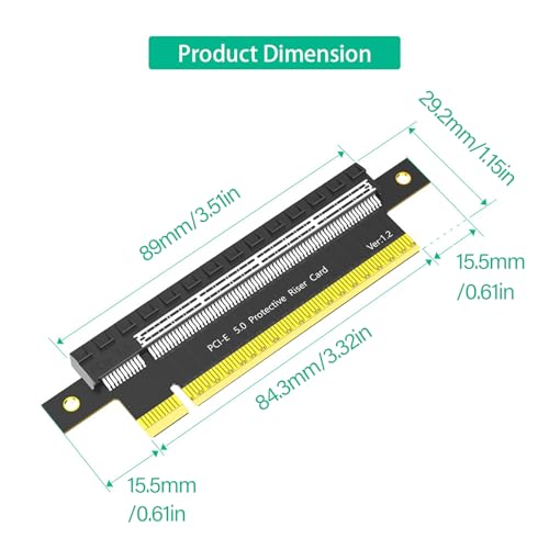Advanced PCIE 5.0 X16 Rising Card: Adaptador PCIExpress con mejor refrigeración 3