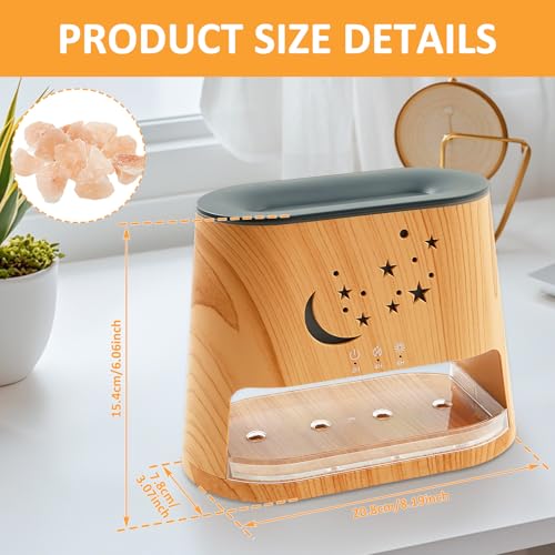 Difusor aromático eléctrico 2-en-1 con lámpara de sal del Himalaya 260 ml miniatura 2
