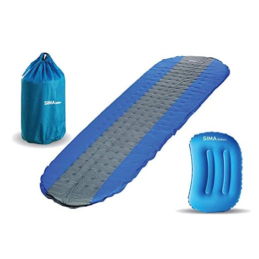 SIMA Outdoors Sleeping Pad - The #1 Self Inflating Sleeping Pad for Camping, Backpacking, Hiking, and Travel - Ultra lightweight, Insulated, and Inflatable Sleeping Pad with Pillow and Stuff Sack