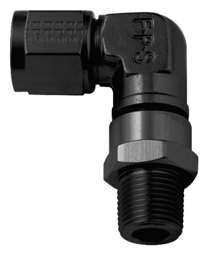 Fragola Performance Systems 499404-BL #4 Female Swivel To 1/8 Mpt - 90 Black