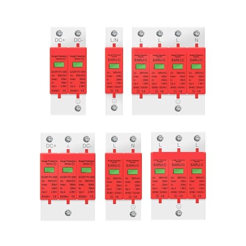 Pararrayos SPD CC 500V con capacidad de 40KA para evitar averías por picos de tensión