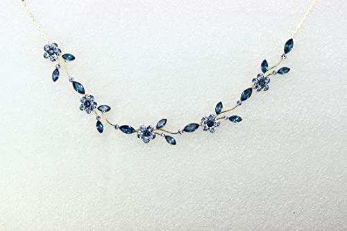 Image of Faship Gorgeous Rhinestone Crystal Floral Necklace Earrings Set