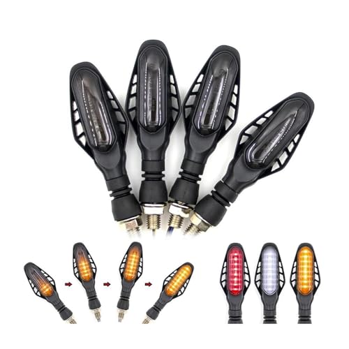 Indicateurs clignotants lumières feu arrière moto 12V jaune rouge