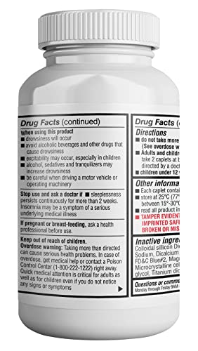 HEALTH LFE HealthLife® Sleep Aid (Diphenhydramine HCl Caplets, 25 mg Blue) 300 Count - Image 4