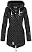 Produktbild MARIKOO Damen Winter Jacke Winterjacke Mantel Outdoor wasserabweisend Softshell B614 [B614-Zimt-Schwarz-Mus-Gr.S]