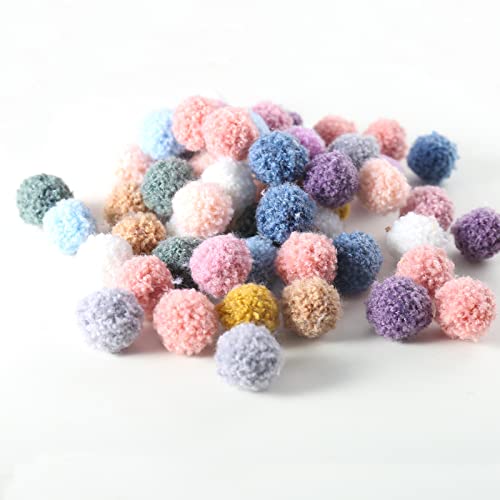 ToBeIT Pompoms 100 Pieces Colourful Pompoms Balls Fluffy Plush Balls Pom Pom Set for Crafts DIY Creative Crafts (A-2.0 cm) - Image 4