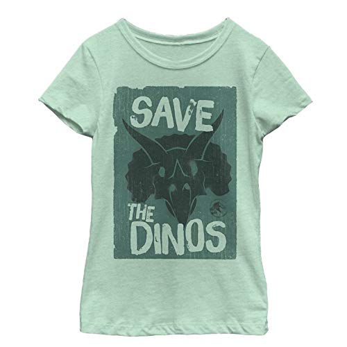 T-shirt Save The Dinos Jurassic World pour fille idéal pour l'école et le parc