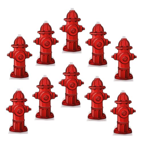 Beatifufu Realistic Fire Hydrant Shape Dog 10pcs Reusable Indoor Outdoor Pet Training Tool for Puppies Dogs