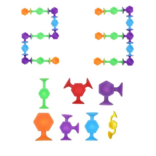 Lolileo Juego de Ventosas para Niños,12PCS Juguetes de Baño para Niños, Juguetes Sensoriales Interactivos con Ventosas, Juguetes para Niños Y Niñas 3 - 10 Juguetes de Descompresión Turística