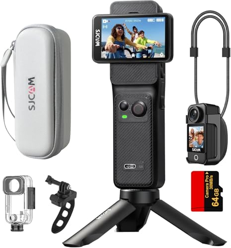 SJCAM C400 64GB �u���M���O�R���{�b4K�|�P�b�g�T�C�Y �莝���J�����b7���ԘA���g�p 6���X�^�r���C�U�[���ځb30m�h�� �{�f�B�J�����b2.29�C���`�^�b�`�X�N���[���bYouTube���C�u�z�M�Ή��b�O�r+�}�O�l�b�g���[�v+���[�P�[�X+�t���L�V