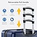 OLIXIS 24 Inch Luggage, Hardside Suitcase with Spinner Wheels, Lightweight ABS Hard Shell Checked Luggage, TSA Approved Lock, Expandable Medium Suitcase for Travel & Business–Blue