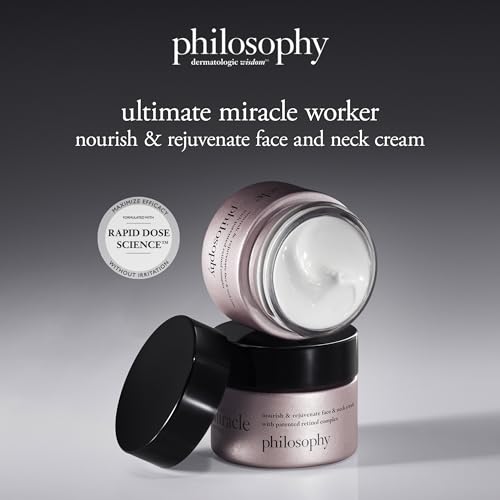philosophy ultimate miracle worker cream 60ml, nourish & rejuvenate face and neck, moisturiser with patented retinol complex - Image 2