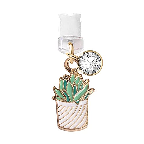 Port de charge USB anti poussière CP103 cactus mignon pour iPhone 11 XS XR X