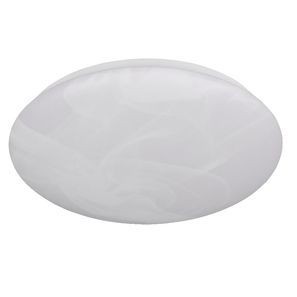 Britalia White Led Alabaster Modern Round Flush Ceiling Light - 28Cm Diameter - Dimensions: Height 60Mm X Width 280Mm (6Cm X 28Cm) | Weight: 0.4Kg (400G)