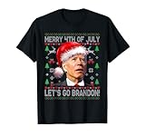 Merry 4th of July Let's go Branson Brandon Ugly Sweater T-Shirt