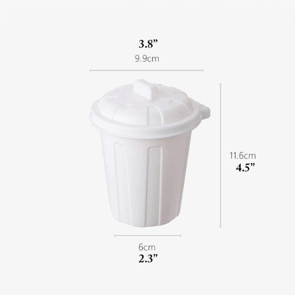 Portalápices con Tapa, bolígrafo de plástico y Vaso para lápices, Tubo para brochas de Maquillaje, Cubo de Almacenamiento pequeño de Escritorio, Mini Bote de Basura con Tapa