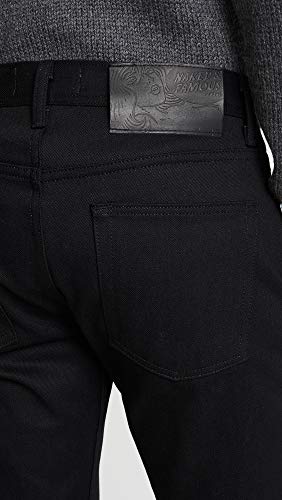 Naked & Famous Denim Men's Weird Guy in Solid Black Selvedge Jean4