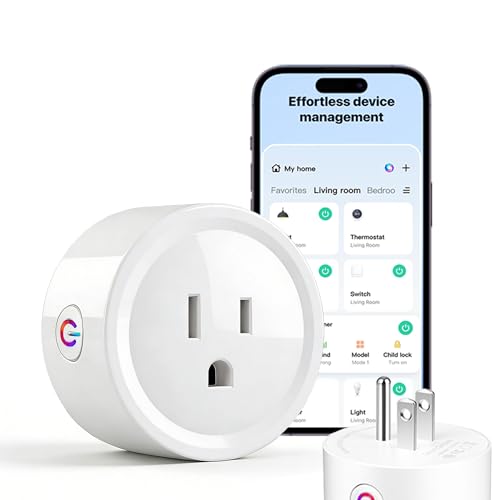 Recopilación de Google Home Comprar para comprar online. 41 CHIDO Enchufe Inteligente Mini 20A WiFi, Control Remoto APP y Temporizador, Compatible con Alexa y Google Home, 2,4 GHz, Sin Hub, Certificado CE FCC, Blanco