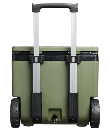 Image of Stanley Adventure Outdoor Cooler with Wheels 50 qt | Heavy Duty Outdoor Camping Cooler with Easy Carry Side Handles | BPA-Free | Dried Pine