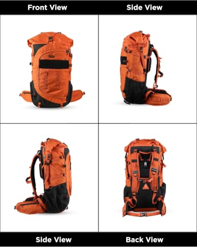 Image of CarryPro NOMAD 65L+ Travel Backpack Large Capacity Hiking & Travel Rucksack Durable Water Resistant Multi Compartment Trekking Bag with Padded Shoulder & Back Support
