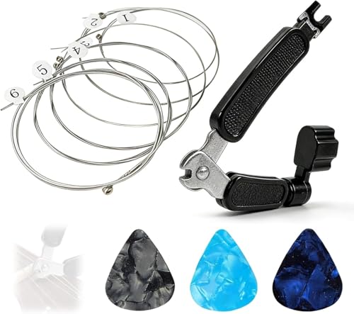 Nevoluxer Jeu de 6 cordes de guitare classique en nylon avec revêtement argenté pour guitare de...