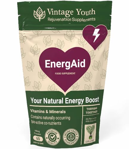 EnergAid Energy & Stamina Supplement | Natural Caffeine-Free Pre-...