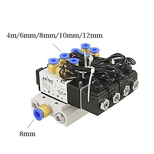 Électrovanne pneumatique robuste 4V110-06 corps aluminium bobine DC 24V