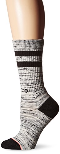 Stance Women's Plain Jane Classic Crew Sock, Black, Small