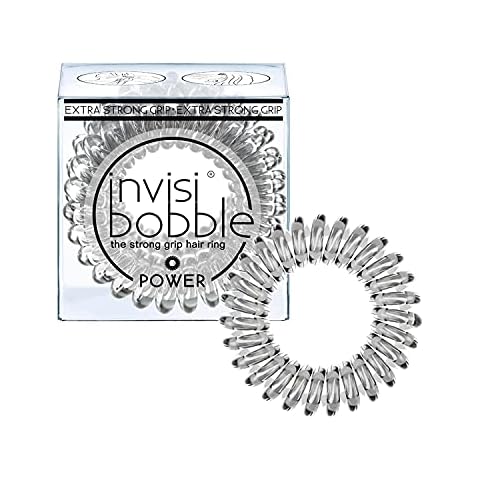 invisibobble POWER Hair Ties, Crystal Clear Cover