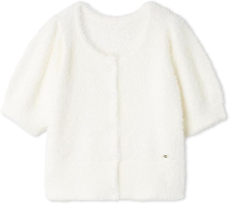 ヨリyori ビッグリボンパフスリーブブラウス38サイズ 白・ホワイト