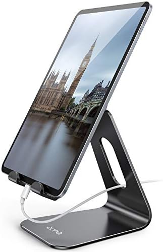 Amazon Brand - Eono Tablet Phone Stand, Adjustable Tablet Holder Desktop Dock for iPad 9, iPad Pro 9.7/10.5/11/12.9, Air 2 3 4, mini 6, iPhone 14, Kindle, Galaxy Tab, Switch, 4-13" Devices - Black