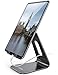 Amazon Brand - Eono Soporte Tablet Multiángulo, Soporte Mesa Ajustable : Móvil &Tableta Aluminio Base para iPad Pro 9.7/10.5/11/12.9, Air Mini 2 3 4, Galaxy Tab, Kindle, Otras Tablets - Negro