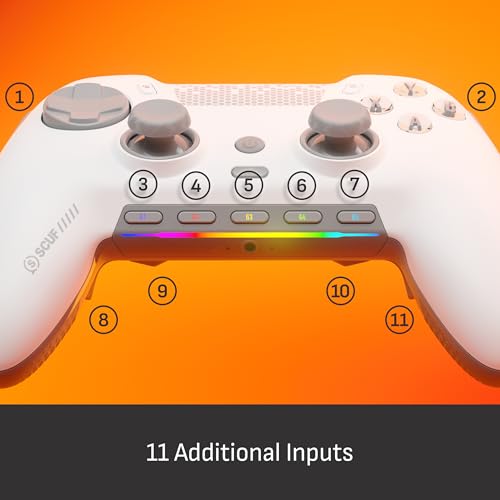 SCUF ENVISION PRO Wireless V2 (2025) PC Only Gaming Controller – Anti-Drift Thumbsticks – Five Remappable G-Keys – Remappable Back Paddles – Instant Triggers – White by SCUF - Image 4