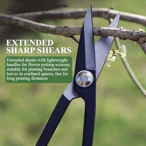 Image of HASTHIP 7.5'' Gardening Pruning Shears -43mm Steel Blades, Bonsai Scissors Pruners Garden Clippers for Trees, Roses, Plants & Branches