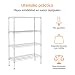 AmazonBasics - Estantería con 4 baldas, cromado