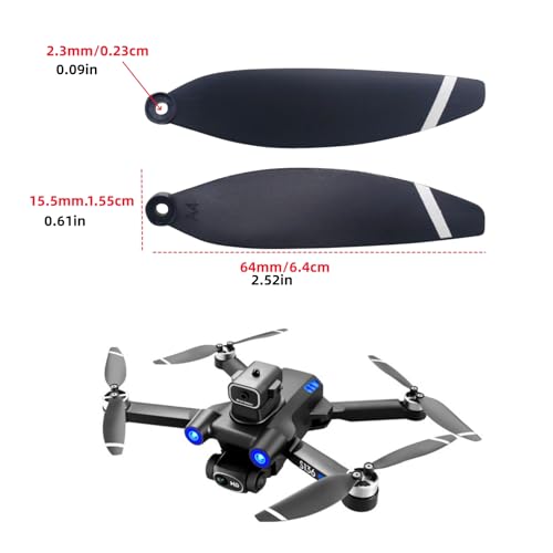 sea jump 16PCS Propeller Suitable for S136 Brushless Obstacle Avoidance Drone High-Definition Aerial Photography Quadcopter Accessories Remote Control Aircraft Spare Parts Propeller Blades - Thumbnail 2