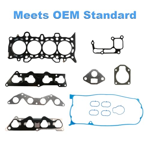 Image of Cylinder Head Gasket Set with Bolts Compatible with 2001 2002 2003 2004 2005 Honda Civic DX LX Civic 1.7L D17A1 Replacement for HS26236PT-2 HSHO034 HBHO034