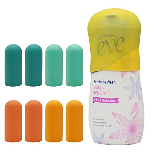 8 Pack Leak Proof Sleeves for Travel Container, Toiletry Covers for Leak Proofing in Luggage, Silicone Travel Bottles Leak Proof Tool Fits Most Size Bottles,Elastic Sleeves for Women,Men, Colorful