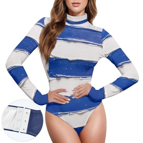 Camiseta moldeadora GuoChe con control de abdomen y cuello alto falso estilo pintura 2