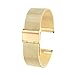 Produktbild 3°Amy Uhrenarmbänder 12mm / 14mm / 16mm / 18mm / 20mm / 22mm / 24mm Edelstahl-Uhrenarmband gerade Ende Armband Mesh-Buckle-Uhrenarmband #a (Color : Gold, Size : 18mm)