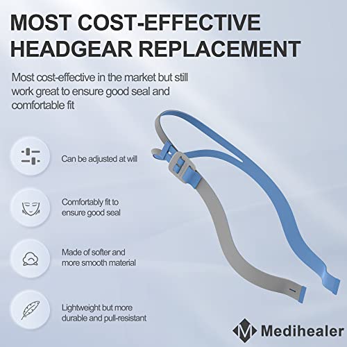 3 Pack Latest Version Headgear Compatible with Airfit P10 N30- Advanced Upgraded P10 N30 Strap, Super Elastic Adjustment Straps Great-Value Supplies by Medihealer. (Pack of 3)