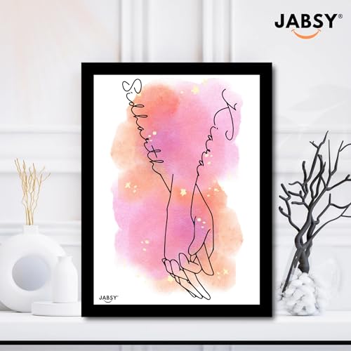 Image of Amazon Brand JABSY - Personalised Couple Name Unique Photo Frame | Wedding Engagement Anniversary Birthday Gift (CCH)