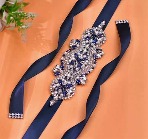 Women's Dress Accessories Wedding Banquet Belt Shiny Crystal Pearl Bridal Belt4