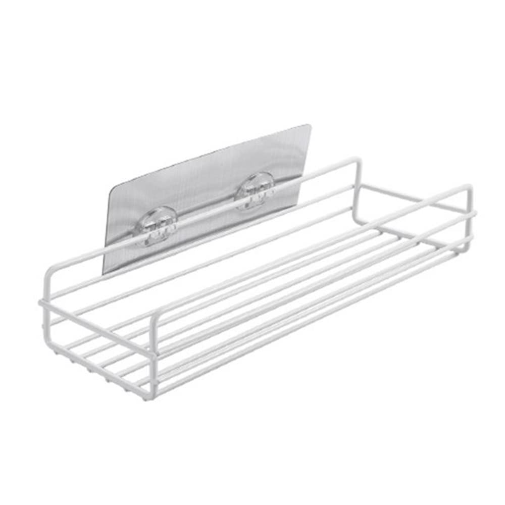 NevStp Bathroom Shelf Corner Shower Caddy Adhesive No Drilling Iron Kitchen Shelf Seasoning Bottles Holde Storage Rack Wall