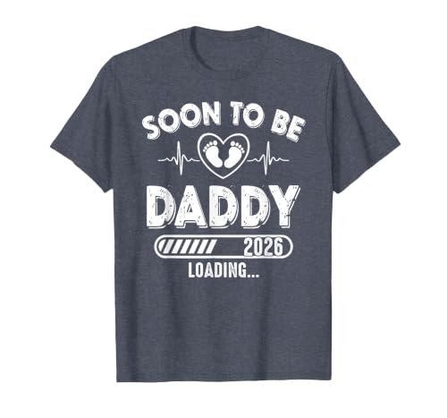 Soon to Be Daddy est. 2026 New Dad Fathers Day First Time T-Shirt, Men, Heather Blue, 3X-Large