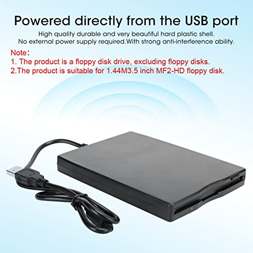 Usb Floppy Disk Drive,3.5" Portable Usb External Floppy Disk Drive Floppy Disk Reader 1.44Mb Fdd For Windows 10/7 / Vista/For Windows 8 / Xp/Me / 2000 / Se / 98,Plug And Play #TOP2