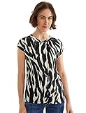 Print STREET ONE Damen A320062 Blusenshirt, Schwarz, 36 EU