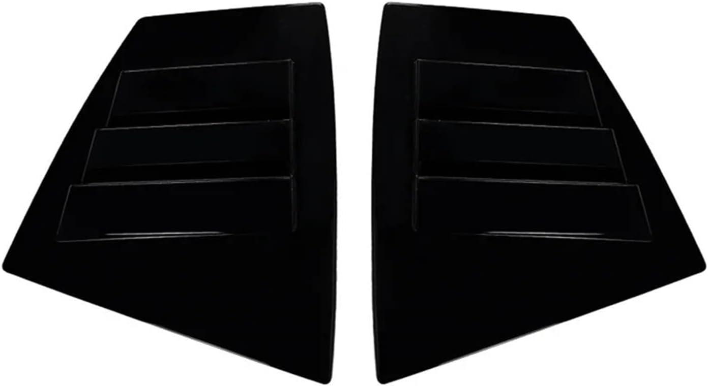 Glossy Black Carbon Fiber Window Shutter Trim Tail Window Louver Side Vent Trim Triangle Shutter Panel Compatible with Subaru WRX STI VA 2014-2021