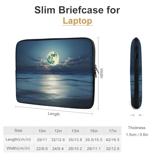 Funda para Laptop 10 pulgadas Moon and Sea impermeable miniatura 2